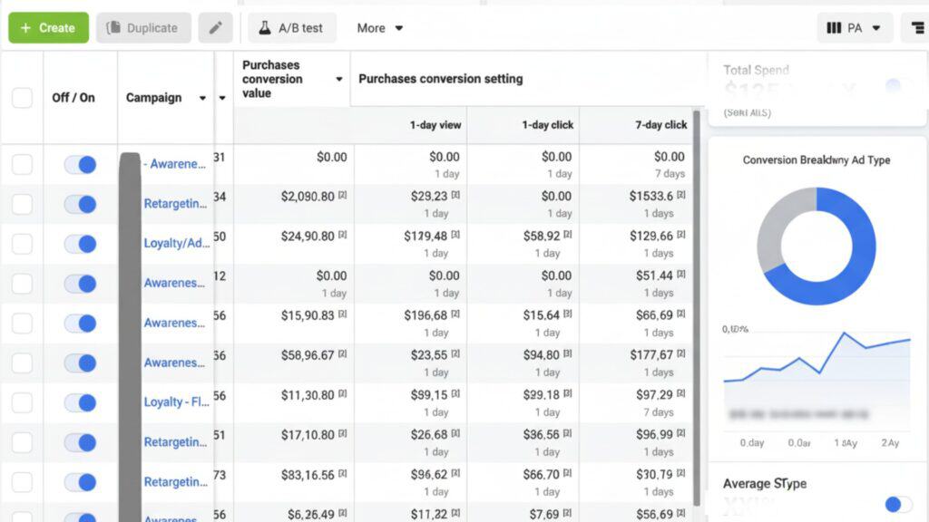 Publicité en ligne - Meta ads Dashboard
