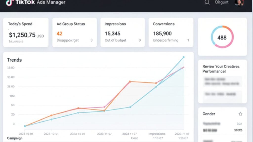 Publicite en ligne - tiktok ads dashboard