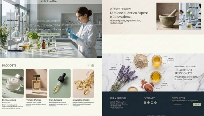 Maison de parfumerie de luxe Interface de site web pour marque de parfums haut de gamme