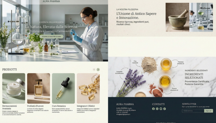 Interface de site web pour marque de parfums haut de gamme