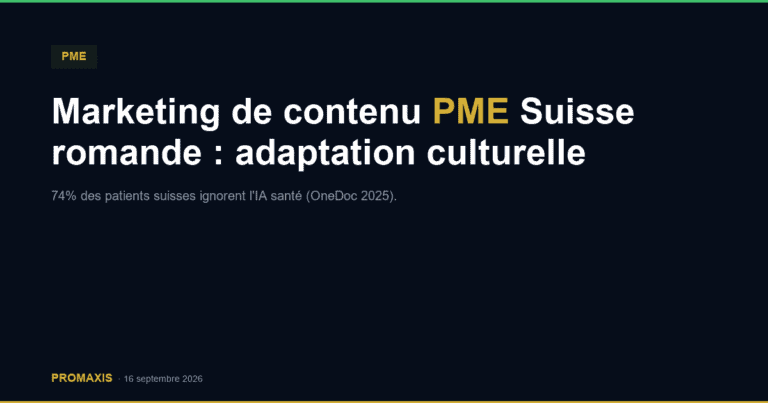 Marketing de contenu PME Suisse romande : adaptation culturelle