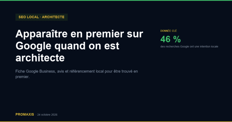 Apparaître en premier sur Google quand on est architecte — Promaxis