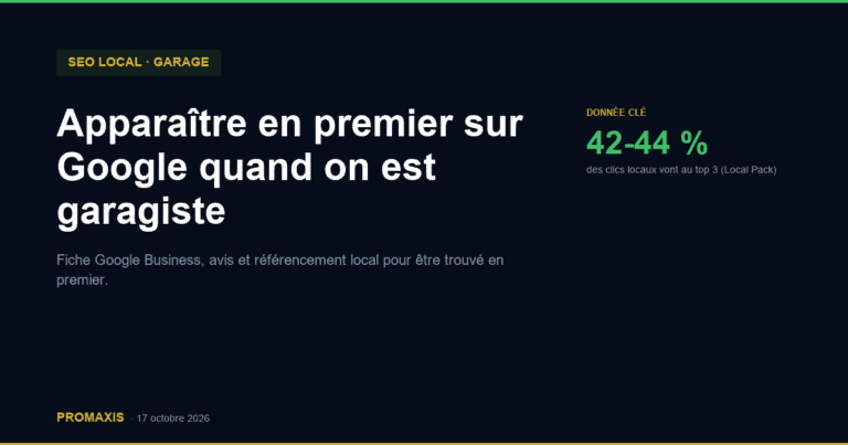 Apparaître en premier sur Google quand on est garagiste — Promaxis
