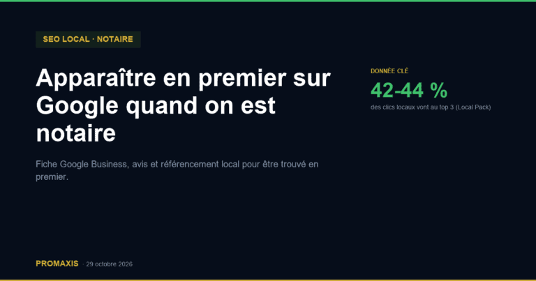 Apparaître en premier sur Google quand on est notaire — Promaxis