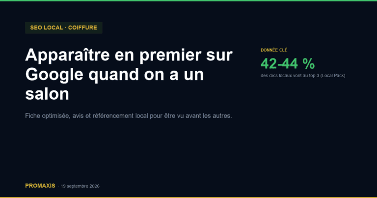 Apparaître en premier sur Google quand on a un salon — Promaxis