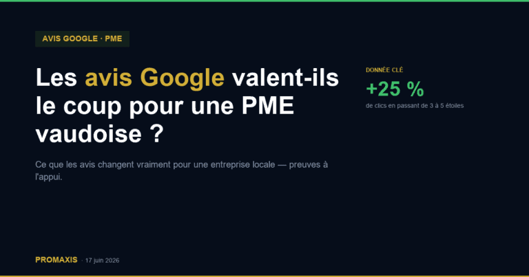 Les avis Google valent-ils vraiment le coup pour une PME locale dans le canton de Vaud ?