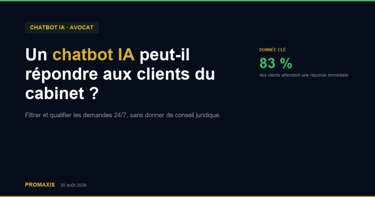 Un chatbot IA peut-il répondre aux clients du cabinet ? — Promaxis
