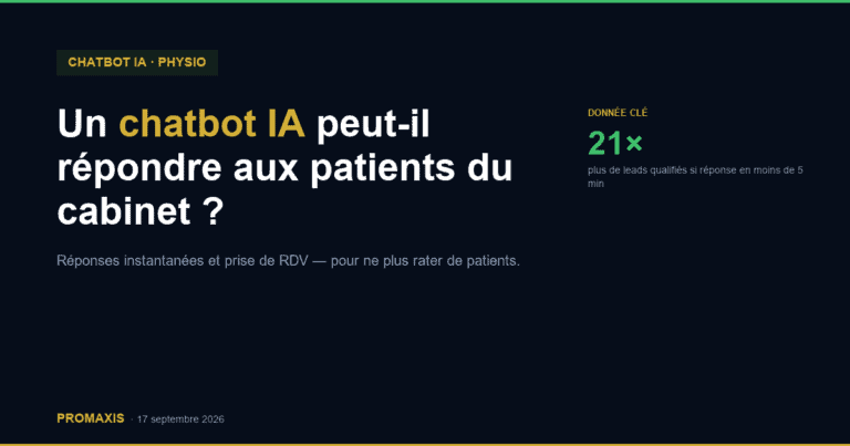 Un chatbot IA peut-il répondre aux patients du cabinet ? — Promaxis