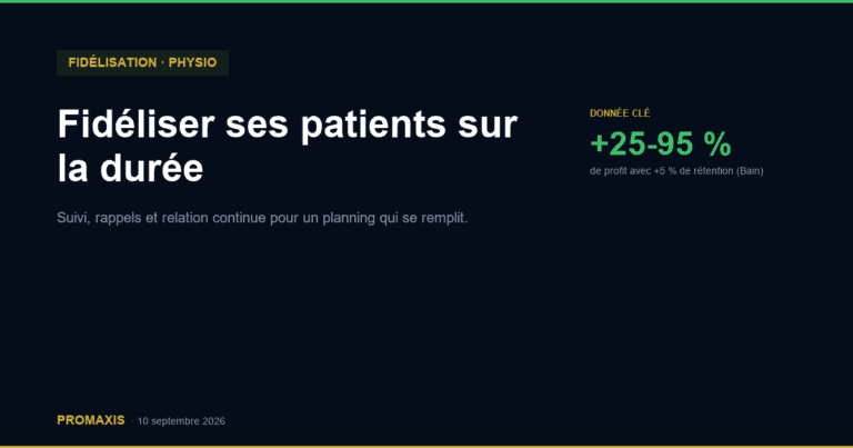 Fidéliser ses patients sur la durée — Promaxis