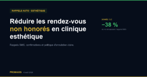 Réduire les rendez-vous non honorés en clinique esthétique — Promaxis