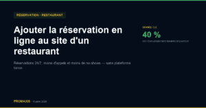 Ajouter la réservation en ligne au site d'un restaurant — Promaxis