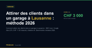 Comparatif agences marketing attirer clients garage Lausanne — Promaxis 2026