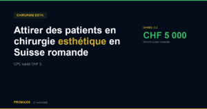 Comparatif agences marketing attirer patients chirurgie esthétique Suisse romande — Promaxis 2026