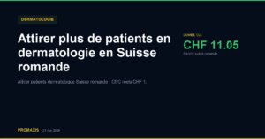 Comparatif agences marketing attirer patients dermatologue Suisse romande — Promaxis 2026