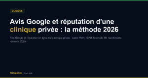 Comparatif agences marketing avis google réputation clinique privee — Promaxis 2026