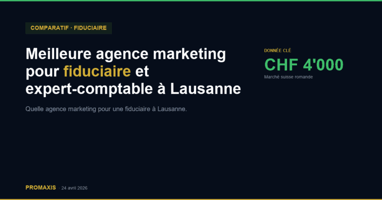 Comparatif agences marketing agence marketing fiduciaire Lausanne — Promaxis 2026