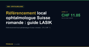 Comparatif agences marketing référencement local ophtalmologue Suisse romande — Promaxis 2026