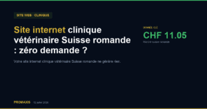 Comparatif agences marketing site internet clinique veterinaire Suisse romande — Promaxis 2026