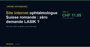Comparatif agences marketing site internet ophtalmologue Suisse romande — Promaxis 2026
