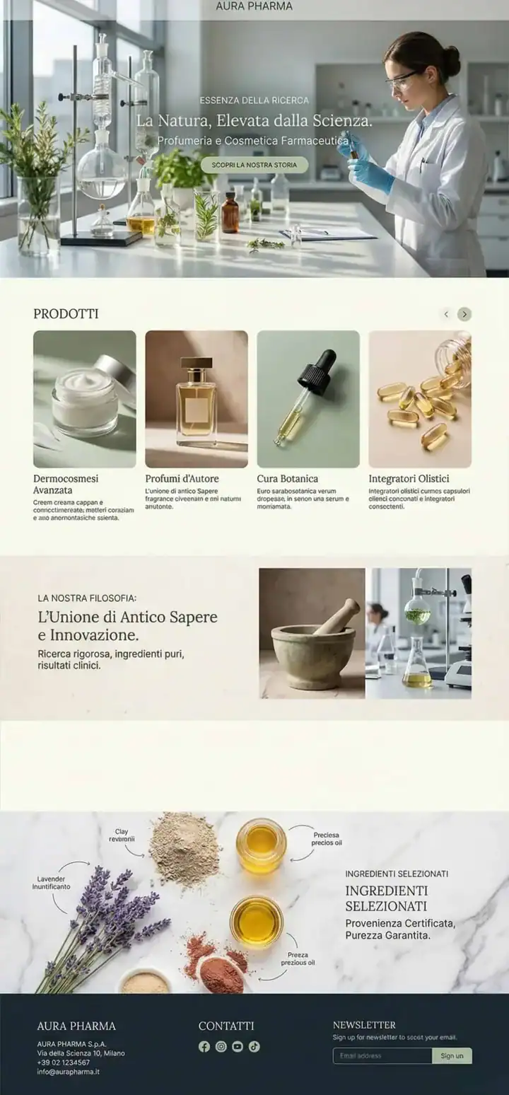 Site web Aura Pharma créé par Promaxis