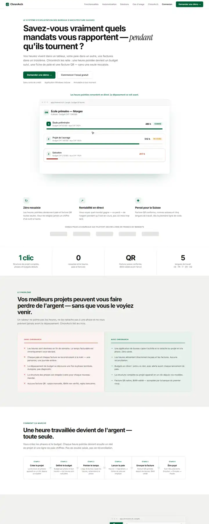 Site web ChronArch créé par Promaxis