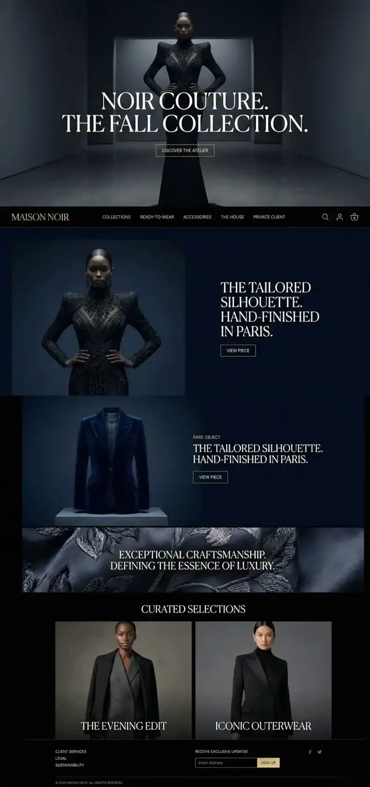 Site web Maison Noir créé par Promaxis