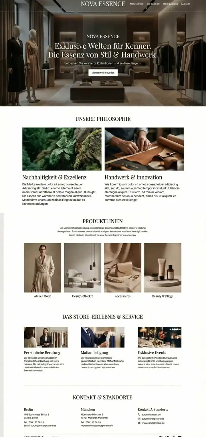 Site web Nova Essence créé par Promaxis