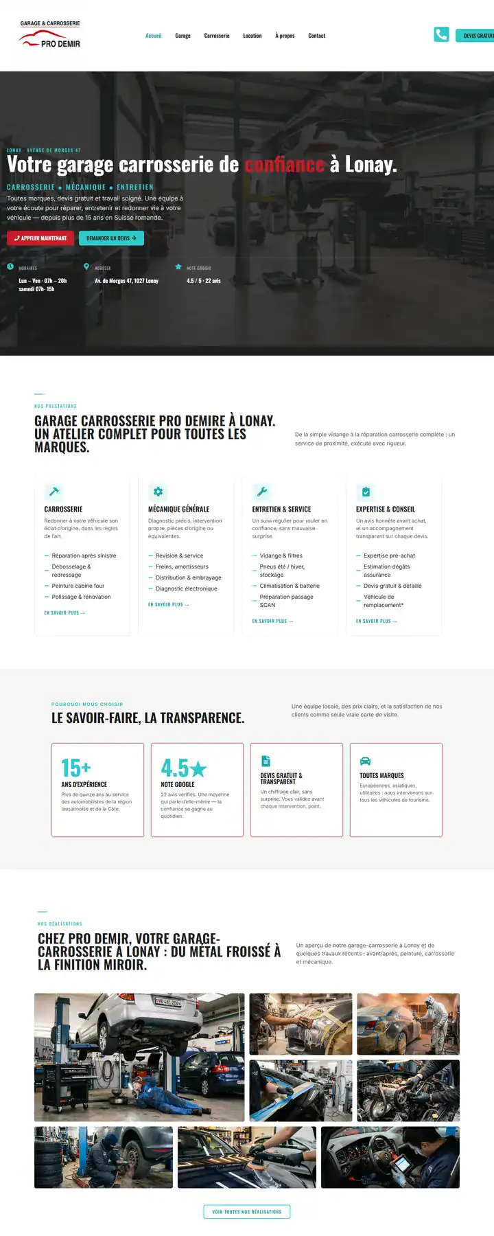 Site web Garage Pro Demir créé par Promaxis