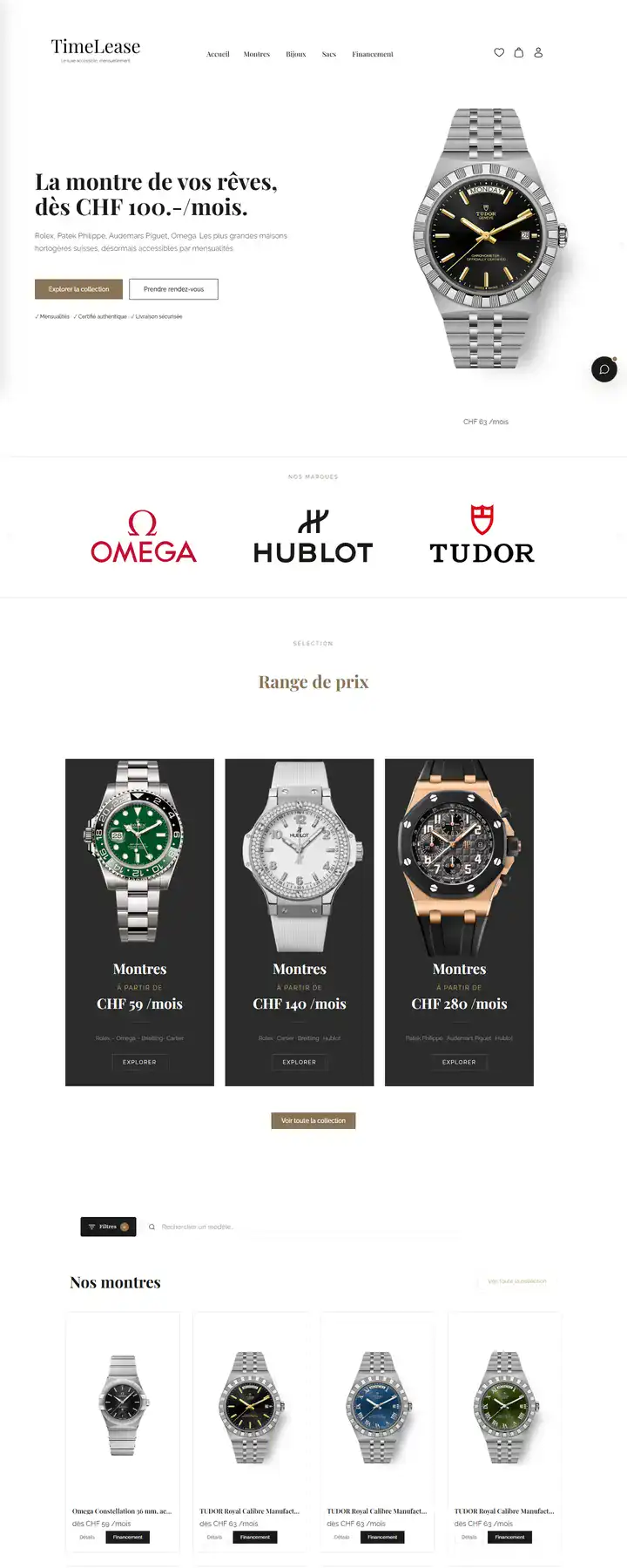 Site web TimeLease créé par Promaxis