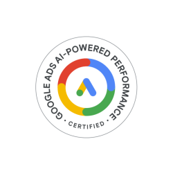 Google Ai powered performance certified logo