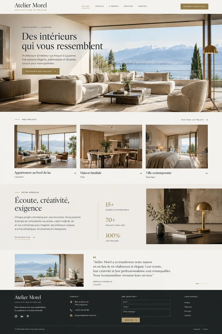 Exemple de site vitrine haute conversion