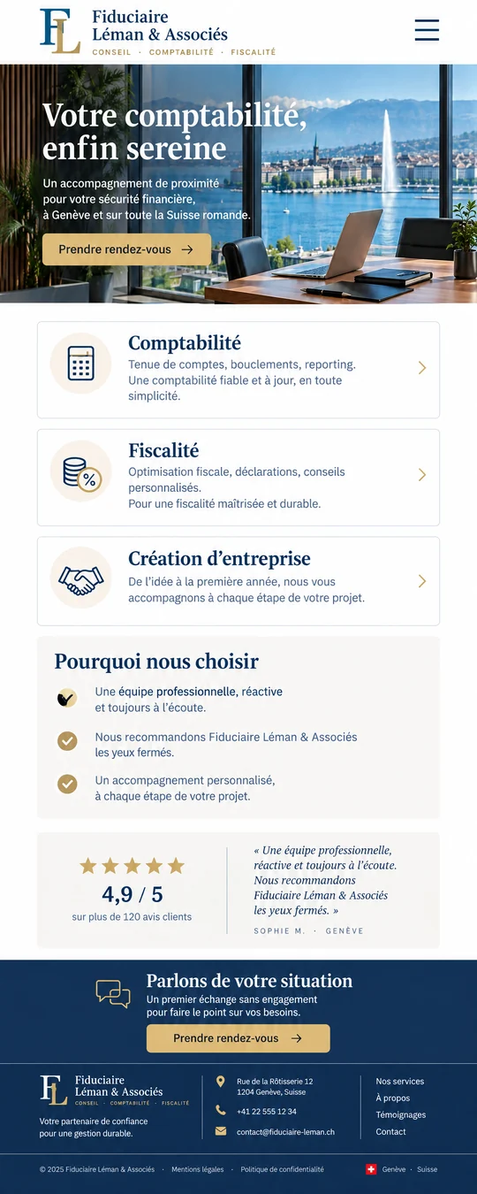 Exemple de site mobile haute conversion